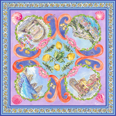 Capri - 100% Silk Twill Scarf